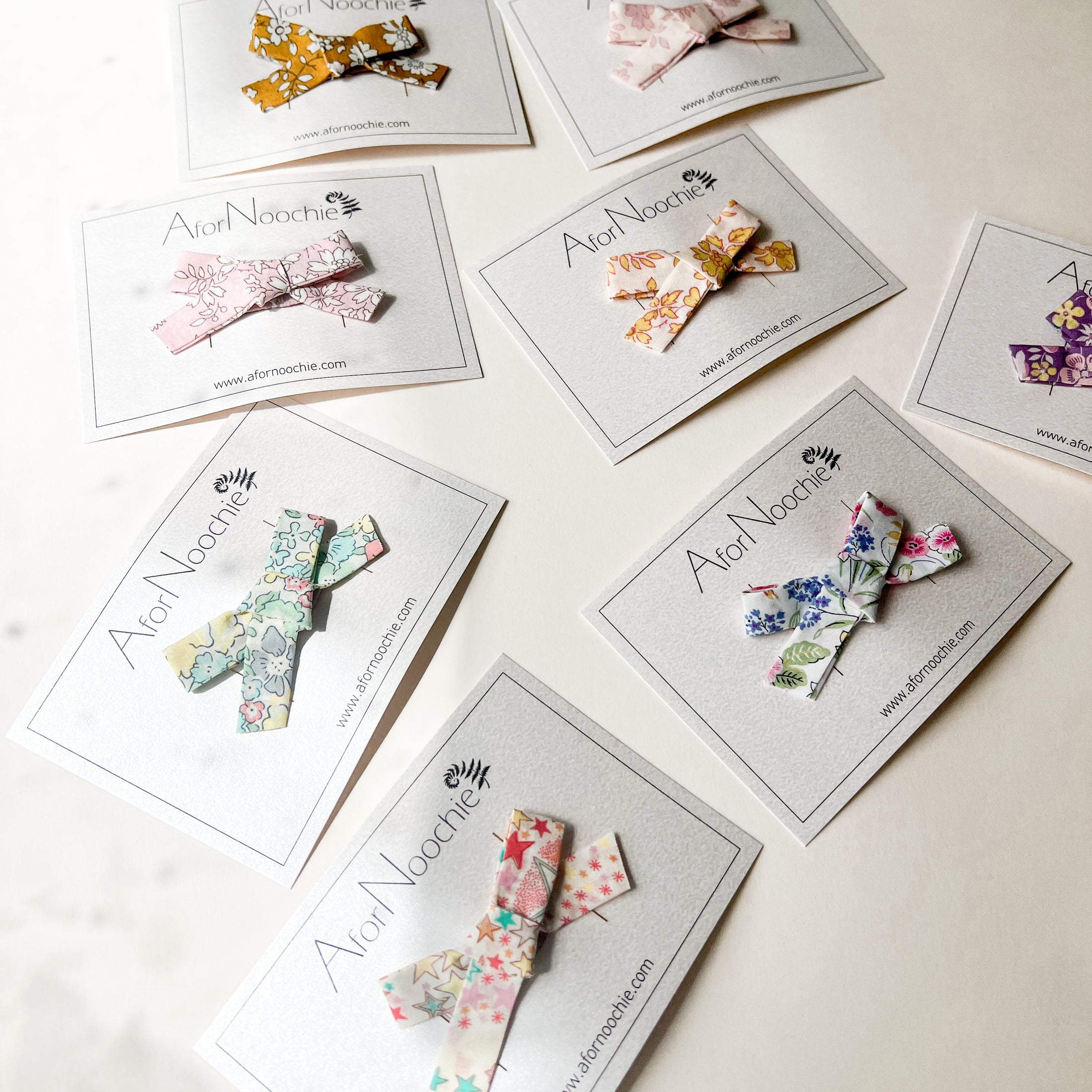 Regular bow hair clips in Liberty of London prints