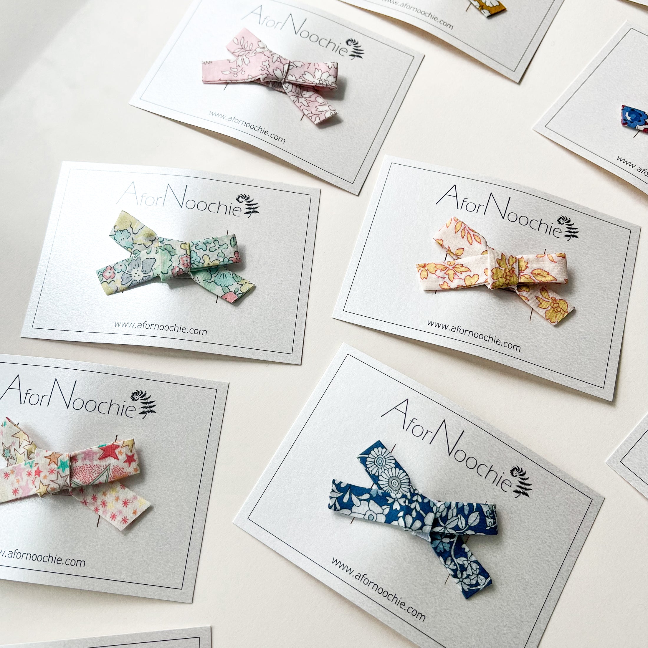 Regular bow hair clips in Liberty of London prints