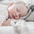 Load image into Gallery viewer, Baby sleeping with A for Noochie bow
