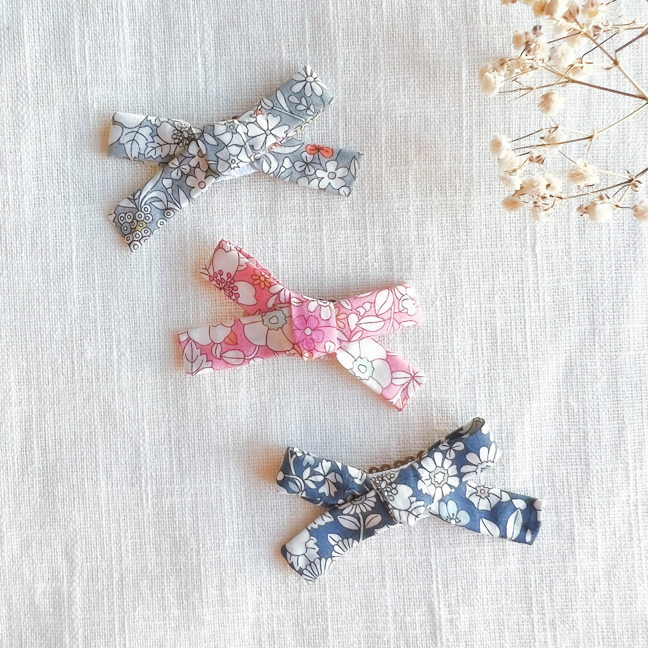  three regular bow hair clips in Liberty 