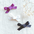 Load image into Gallery viewer, A for Noochie - Set of three regular ribbon bow hair clips
