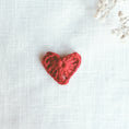 Load image into Gallery viewer, Hand crochet heart hair clips - A for Noochie 
