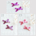 Load image into Gallery viewer, A for Noochie - Mini ribbon bow hair clips
