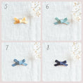 Load image into Gallery viewer, Mini ribbon bow hair clips - A for Noochie 
